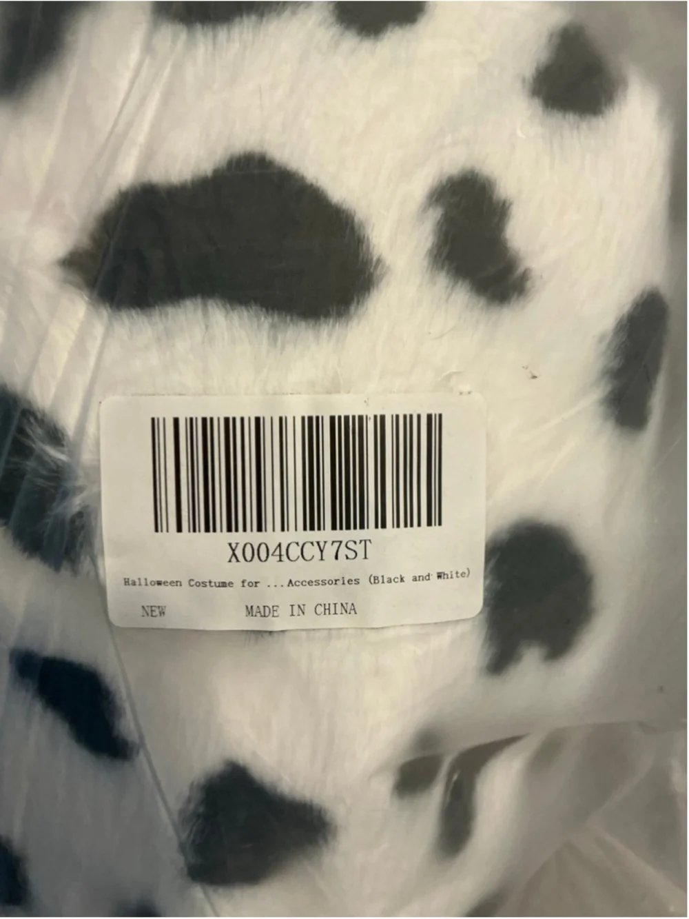 Dalmatian Halloween Cruelllaa Costume Women Faux Stole Accessories NEW